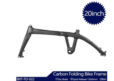 China Disc Brake Carbon Folding Bike Frame 20inch Road Bike Frame With Carbon Forks for sale