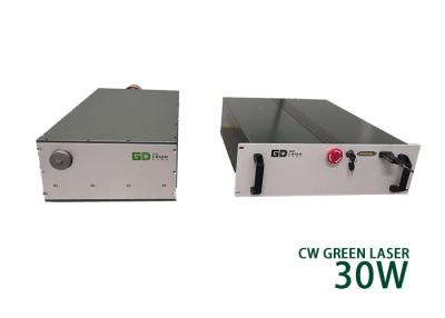 China Láser de fibra de onda continua de nanosegundos de modo único CW Green 30W Fiber Laser en venta