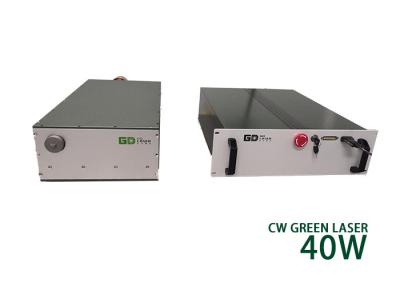 China 40W CW Continuous Wave Fiber Laser Single Mode Nanosecond Green for sale