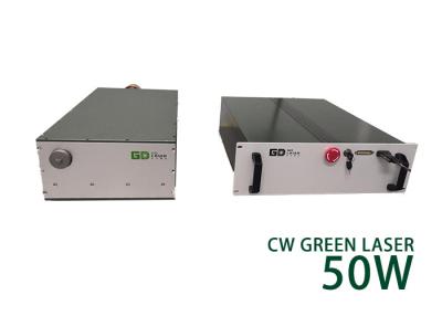 Cina Nanosecondo monomodale laser a fibra a onda continua verde CW da 50 W in vendita