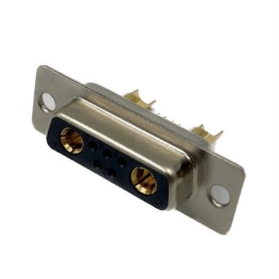 China 40AMP 7W2 D-SUB Connectors Adapter 5+2 Plug Jack Machined Pin Full Gold Flash Wire for sale