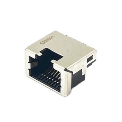 China Half Shielded PCB RJ45 Female Connector Socket Modular Jack Single Port 1.5AMP for sale