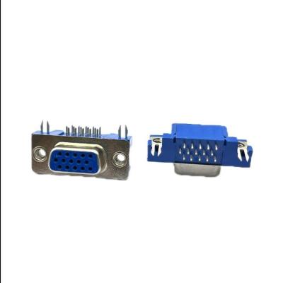 China Ultra Thin Female VGA DB15 Connector Three Row HDR15 8 Pin High Density D Sub Connector for sale