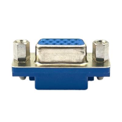 China HDR 15P D-SUB Connectors 3.08 Female Blue Glue Fork Lock Female To DB15 Female Adapter for sale