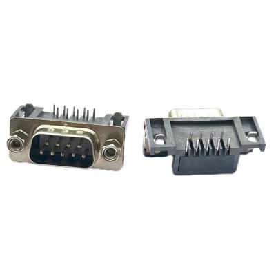 China 9 Pin Male D-SUB Connectors Right Angle DB9 PCB Mount 1.5AMP for sale