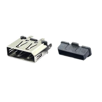 China Micro USB LCP DP Socket Connector 180 Degree SMT DIP Solder Plating 15u