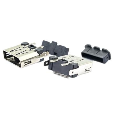 China SMT Displayport DP Socket Connector Soldering Micro USB Female Connector 180 Degree 3.0mm Feet for sale
