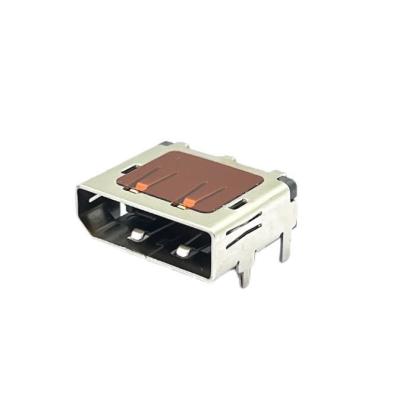 China Conector USB de soldadura DP DisplayPort SMT de 90 grados con cinta PI de 20 pines en venta