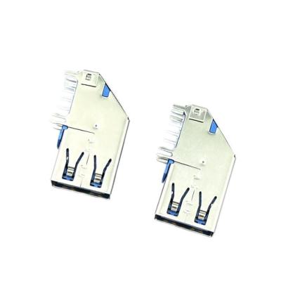China Conector micro USB tipo A 3.0 DIP SMT Hembra LCP Azul HF STD en venta