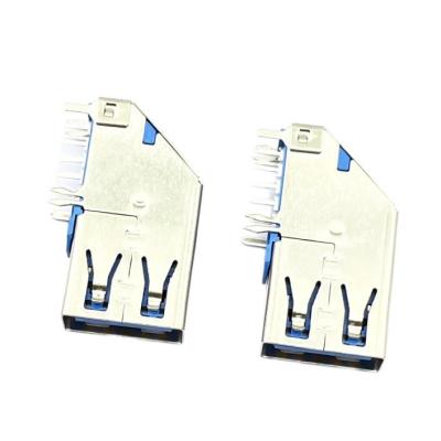 China Pin5 STD USB 3.0 Connector Socket Type A Female 90 Degrees oDM for sale