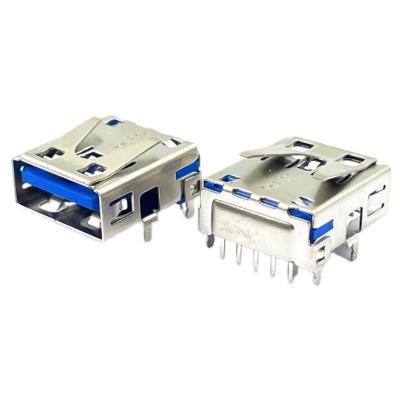 Chine PA9T Bleu USB3.1 A Femelle STD Mini Connecteur Usb Prise PCB L14.94mm à vendre