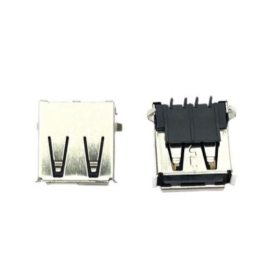 China PBT 90 Degrees 2.0 USB Socket Connector 4Pin A Female 1.0AMP for sale