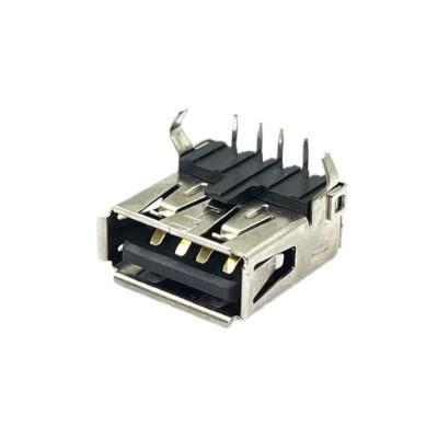 China 90 Degrees 2.0 USB type a receptacle Connector Port 4 Pin Female 30V 1.5A for sale