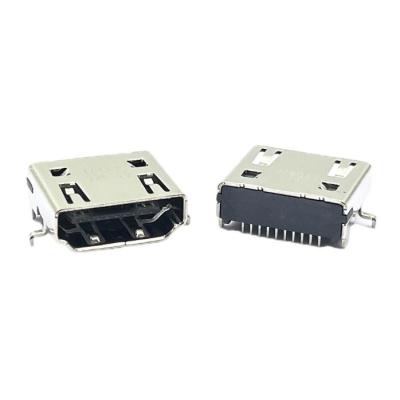 China Conector DIP Mini HDMI 2.1 Soquete AF 19Pin Padrão Painel Grd Flange CH2,40mm à venda