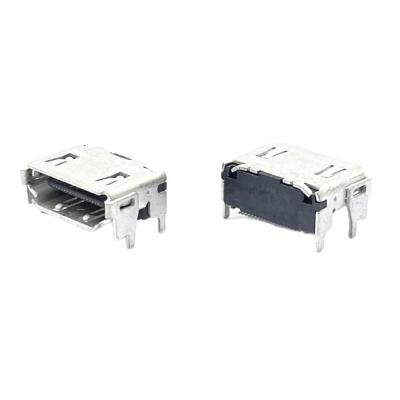 China OEM LCP Micro Conector HDMI Enchufe SMT RA 19Pin Socket Panel Grd Brida en venta