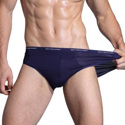 China comfortable mid waist modal briefs man underwear sexy panty briefs with character waist for sale