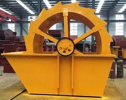 China Yellow 2000mm Width Wheel Bucket Sand Washer 80 - 1000t/H Electrical Motor en venta