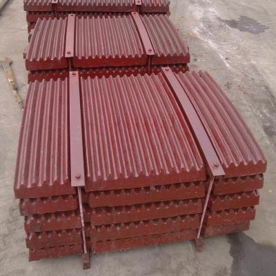 China High Manganese Steel Crusher Spare Parts Jaw Plate For Longer Lifespan à venda