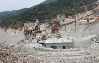 China Limestone Quartz Aggregate Production Line Crusher Plant With Belt Conveyor for sale