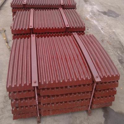 China Rote Erz-Steinbrecher-Kiefer-Platten-Zerkleinerungsmaschinen-Ersatzteile TONGHUI zu verkaufen