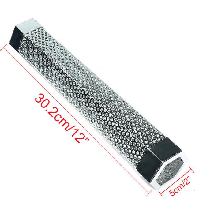 304 Stainless Steel Hexagon Pellet 12&prime; Smoker Tube BBQ Perforated Smoker Tube Smoke Generator for Gas Charcoal Grill