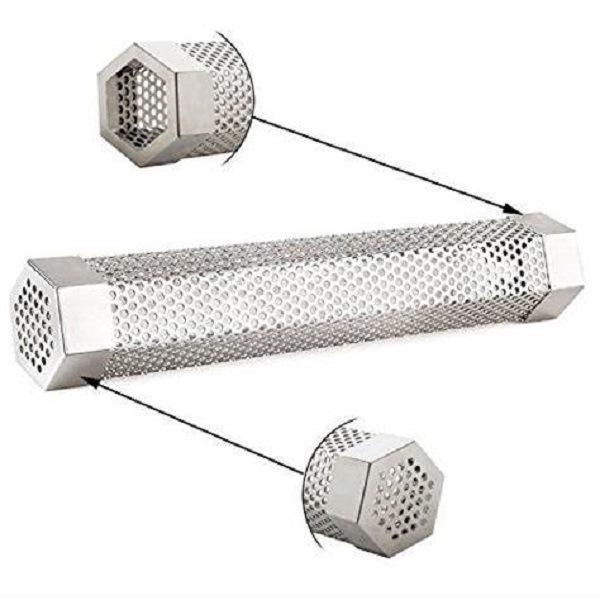 304 Stainless Steel Hexagon Pellet 12&prime; Smoker Tube BBQ Perforated Smoker Tube Smoke Generator for Gas Charcoal Grill