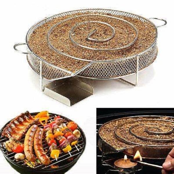 Square Round BBQ Grill/Cold Smoking Mesh Tube/Smoke Generator Stainless Smoker for BBQ