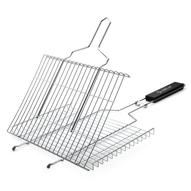 Lower Carbon Steel Wire Basket Cooling Basket Grill Mesh Baking Mesh Grill Basket Picnic and Barbecue Grill Wire Mesh