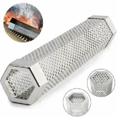 China 304 Stainless Steel Hexagon Pellet 12′ Smoker Tube BBQ Perforated Smoker Tube Smoke Generator for Gas Charcoal Grill for sale