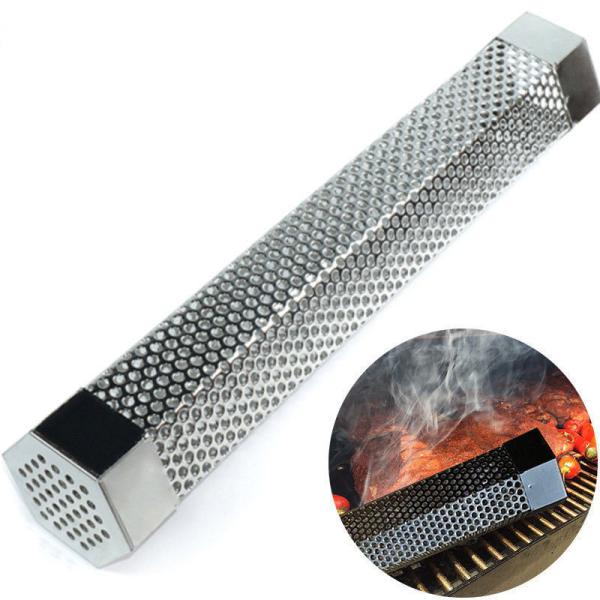 Quality Square Round BBQ Grill/Cold Smoking Mesh Tube/Smoke Generator Stainless Smoker for sale