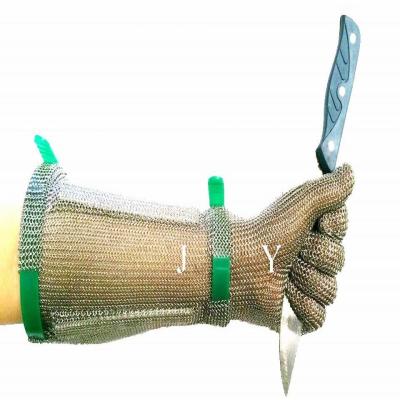 China 22cm Long Sleeve Chain Mail Glove Stainless Steel Mesh Glove/Long Chain Mail Gloves/ Stainless Steel Ring Gloves/Metal Mesh Glove for sale