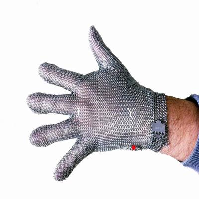 China Cut-Resistant Gloves Butcher Food-Grade Guantes Stainless-Steel-Metal-Mesh Gloves for sale