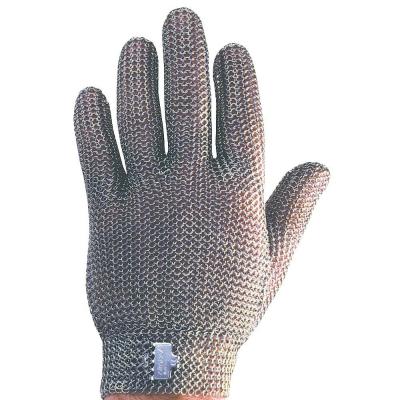 China Textile Strap Safety Stainless Steel Metal Mesh Gloves/ Chain Mesh Gloves for sale
