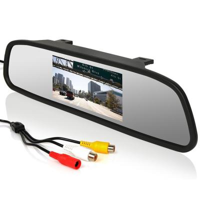 China 4.3in DC12V 800x480 Vehicle Rear View Mirrors Backup Reverse Camera Kit for sale