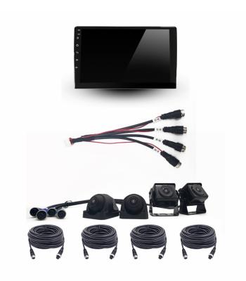 China RoHS RV Backup Camera System IPS For Truck Trailer Van Quad Split Monitor Recording for sale
