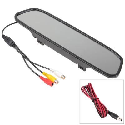 China Digital Rear View Mirror LCD Screen 4.3 Inch DC12V To 24V With Universal Mount Clip for sale