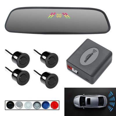 China Backup Radar System Car Auto Vehicle Reverse 4 Parking Sensors with mirror for sale