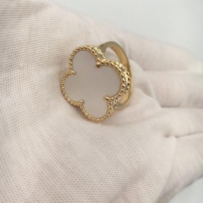 China Van Cleef & Arpels Magic Alhambra Ring 18K Yellow Gold With Mother of pear Van Cleef & Arpels Magic Alhambra Ring 18K Ye for sale