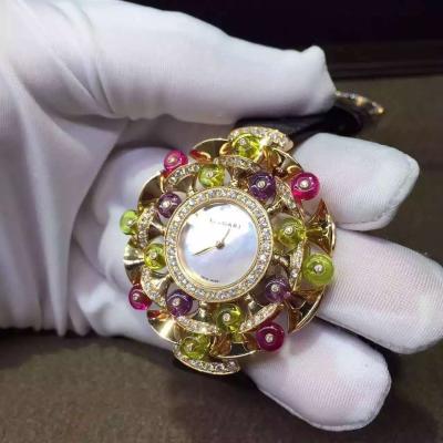 Chine Or des divas Dream18K de Bvlgari avec la montre naturelle de bijoux de pierres gemmes de diamants à vendre