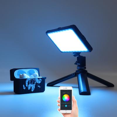 China Video Vlogging Light Kit Live Streaming Fill Light Mini Wholesale Remote Control Rechargeable RGB Videography LED YouTube Camera Set for sale