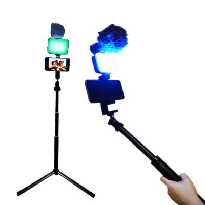 China Mini Litufoto Rechargeable RGB Youtube Tik Tok LED Video Camera Light Set Extendable Live Streaming Selfie Light Vlogging Kit for sale