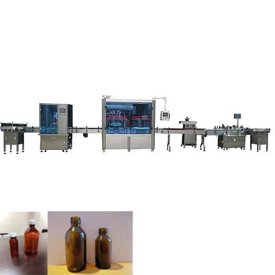 Chine chaîne de production de mise en bouteilles de longueur de 8000mm machine de remplissage automatique de sirop à vendre