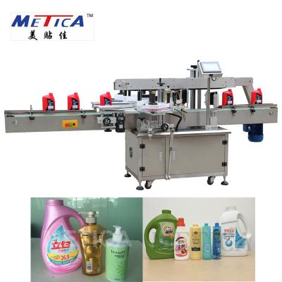 China MT-3510 voor en achterkanten die machine en shampoofles Etiketteringsmachine etiketteren Te koop