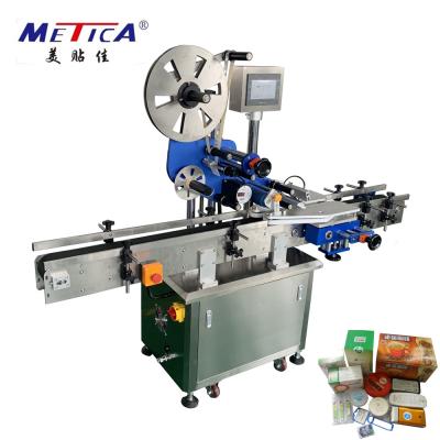 China PLC Automatic Box Labeling Machine , Self Adhesive Label Applicator Machine For Boxes for sale