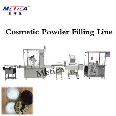China Cosmetic Powder Bottling Production Line PLC Control 0.8MPa Air Supply for sale