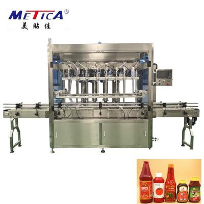 China 8 Head 500ml Bottle Filling Machine , 3000bph Tomato Sauce Filling Machine for sale