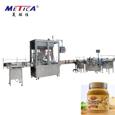 China Peanut Butter Jam Filling Capping Labeling Machine 1500bph-3000bph for sale