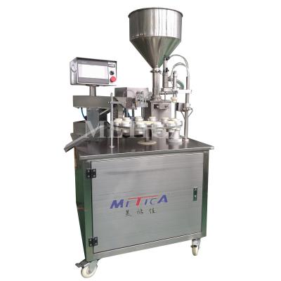 China Touch Screen 40L Hopper Tube Filling And Sealing Machine 1000bph for sale