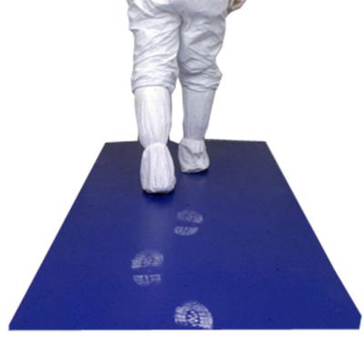 China Dustproof Cleanroom Sticky Floor Mat 0.035mm Dark Blue for sale