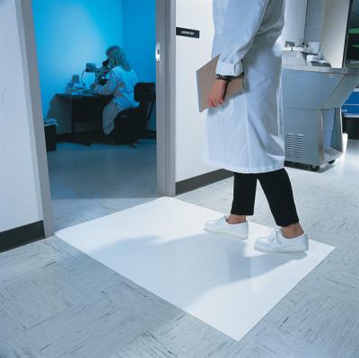 China Dust Control Sticky Entry Mat White Transparent Grey Cleanroom Antimicrobial for sale